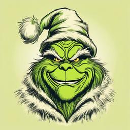 Vintage grinch clip art
  , vector illustration, clipart