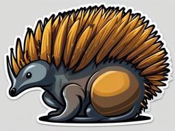 Echidna cartoon - spiny insect eater  cartoon sticker style