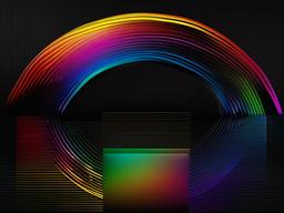 Black Background With Rainbow  