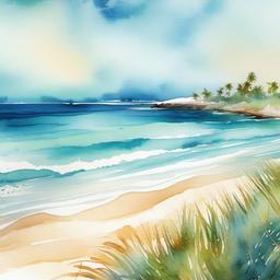 Beach background - watercolor beach wallpaper  