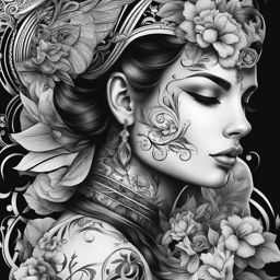 tattoo artist black and white design 