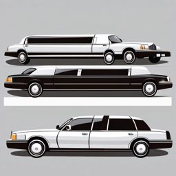 Limousine Clipart - A classy limousine for special occasions.  color vector clipart, minimal style