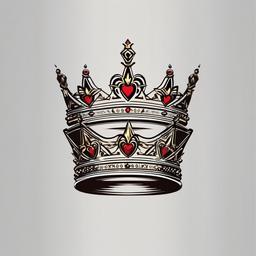 Couple Tattoos King and Queen Crown - Add regal crowns to symbolize your royal love.  minimalist color tattoo, vector