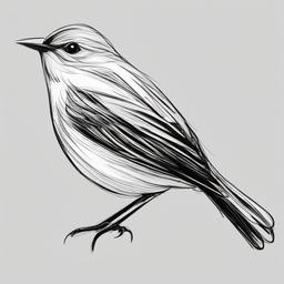 a sketch of a bird  minimal rough scribbles,doodles,black and white