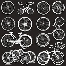 Bicycle clipart - bicycle wheels in motion  