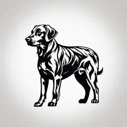 hunting dog tattoo designs  simple color tattoo,minimal,white background