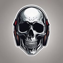 Skull sticker, Edgy , sticker vector art, minimalist design