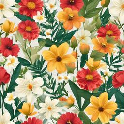 March clipart - flowers blooming in the month of March  