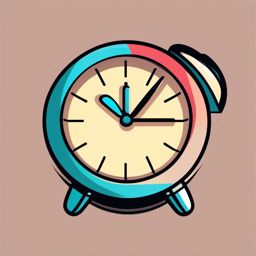 Alarm clock icon - Alarm clock for time management and waking up,  color clipart, vector art