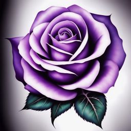 Purple rose tattoos, Graceful and charming tattoos showcasing purple roses.  color, tattoo patterns, white clean background