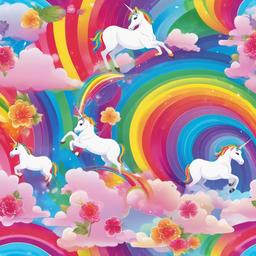 Rainbow Background Wallpaper - rainbow background with unicorn  