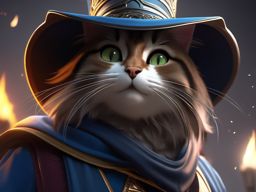 Young wizard's spell backfires, turning their cat into a talking, sarcastic companion. artgerm,unreal engine 4