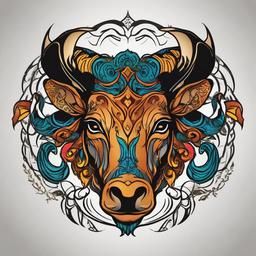 aries and taurus tattoo designs  simple vector color tattoo