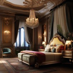 Old World European Elegance - Add the charm and grandeur of old-world European aesthetics. , bedroom interior decor design ideas, multicoloured, photo realistic, hyper detail, high resolution,