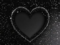 Black Glitter Heart Wallpaper  