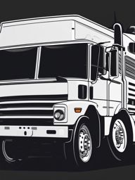 Truck Grill Sticker - Rugged road presence, ,vector color sticker art,minimal