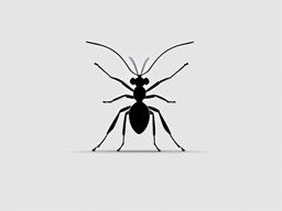 Artistic Ants  minimalist design, white background, professional color logo vector art