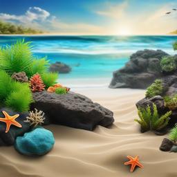 Beach background - beach aquarium background  