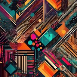 Aesthetic Background - Abstract Art with Geometric Patterns wallpaper splash art, vibrant colors, intricate patterns