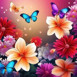 Flower Background Wallpaper - butterfly flower background  