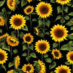 Sunflower Background Wallpaper - black background sunflower wallpaper  