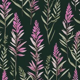 Boreal Rosebay Willowherb Clip Art - Rosebay willowherb in boreal forests,  color vector clipart, minimal style