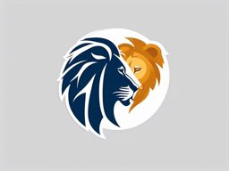 Learning Lions  minimalist design, white background, professional color logo vector art