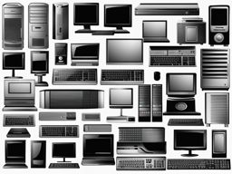 computer clipart transparent background - showcasing advanced tech. 