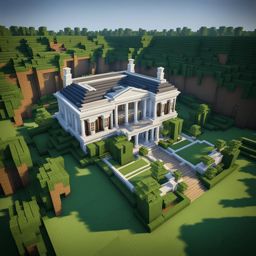 colonial plantation house with sprawling gardens - minecraft house design ideas minecraft block style