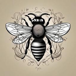 bee tattoo cute  vector tattoo design