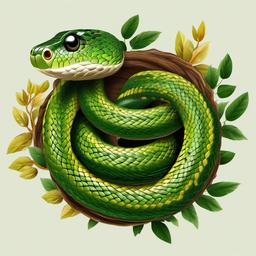 Snake clipart - snake coiled around a branch  