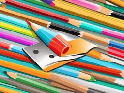 Pencil Sticker - Sharpened pencil illustration, ,vector color sticker art,minimal