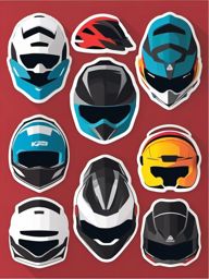 Bicycle Helmet Sticker - Cyclist safety, ,vector color sticker art,minimal