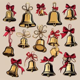 Wedding Bells clipart - Bells for ringing at a wedding, ,vector color clipart,minimal