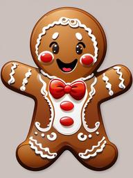 Gingerbread Man clipart - gingerbread man with a cute expression  