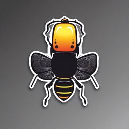 Funky Firefly sticker- Illuminated Boogie Glow, , sticker vector art, minimalist design
