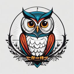 The Owl House Tattoo - Pay homage to the animated series with a tattoo inspired by The Owl House.  simple color tattoo,vector style,white background