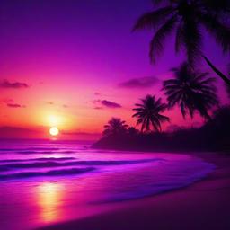 Beach Background Wallpaper - purple sunset beach wallpaper  