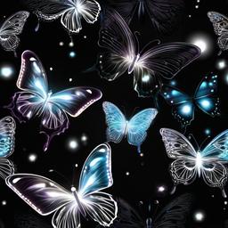 Butterfly Background Wallpaper - glowing butterfly black background  