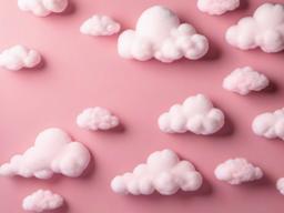 Cloud Pink Wallpaper-Pastel pink with fluffy clouds in soft white, creating a dreamy aesthetic  background wallpaper