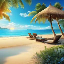 Beach background - beachfront wallpaper  