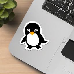 Penguin Diving Emoji Sticker - Aquatic playfulness, , sticker vector art, minimalist design
