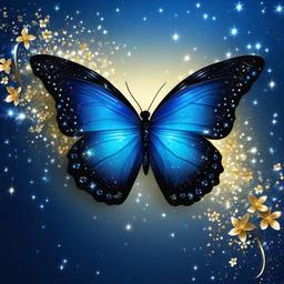 Butterfly Background Wallpaper - blue sparkly butterfly wallpaper  