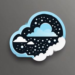 Cloud with hail sticker- Icy pellets, , sticker vector art, minimalist design