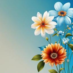 Flower Background Wallpaper - flower with blue background  