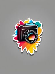 Camera flash with burst sticker, Flashy , sticker vector art, minimalist design