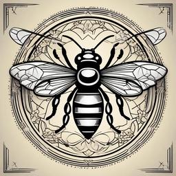 art deco bee tattoo  vector tattoo design