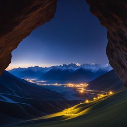 xinjiang tianshan - imagine the serene night in xinjiang tianshan, a unesco world heritage site, with its snow-capped peaks and alpine meadows shimmering under starlight. 