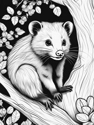 binturongs cute animals coloring page 