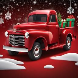 Red Background Wallpaper - christmas truck backdrop  